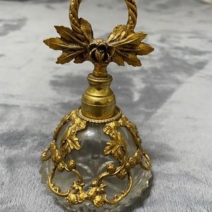 Vintage gold decorative bottle